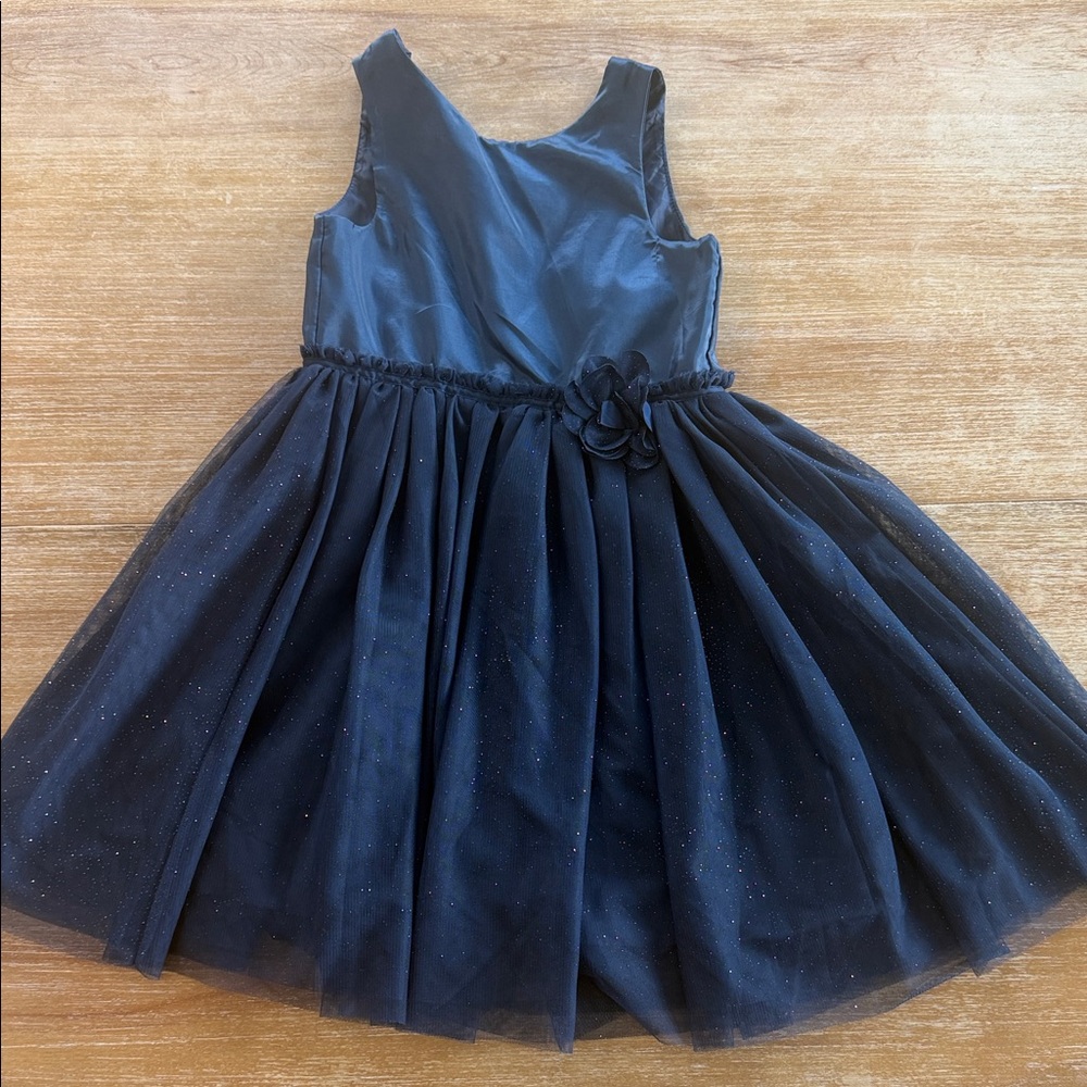 Girls Black Sparkle Tulle Party Dress